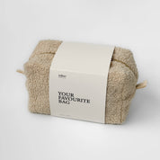 TEDDY beige cosmetic bag medium square
