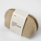 TEDDY beige medium triangular cosmetic bag