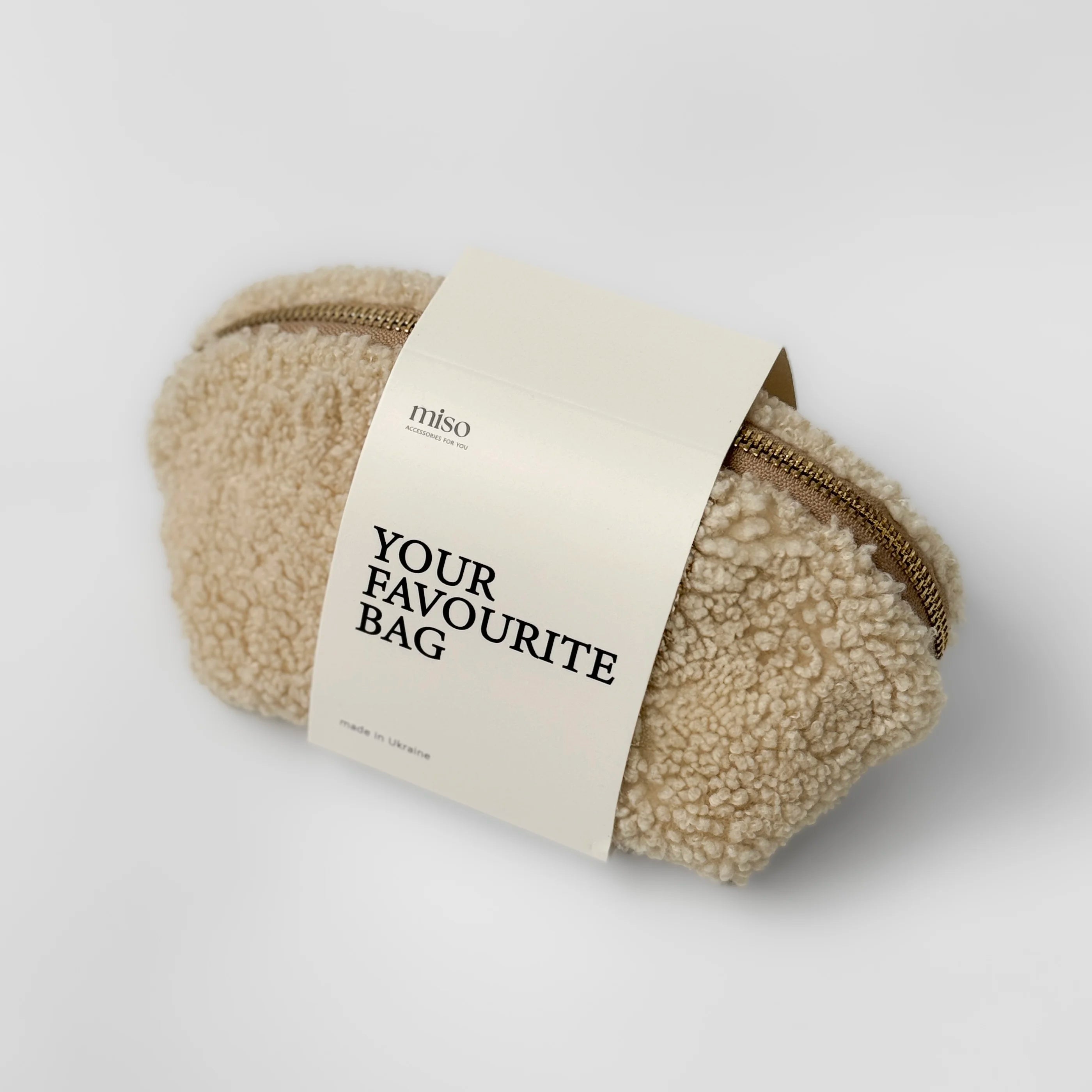 TEDDY cosmetic bag beige small