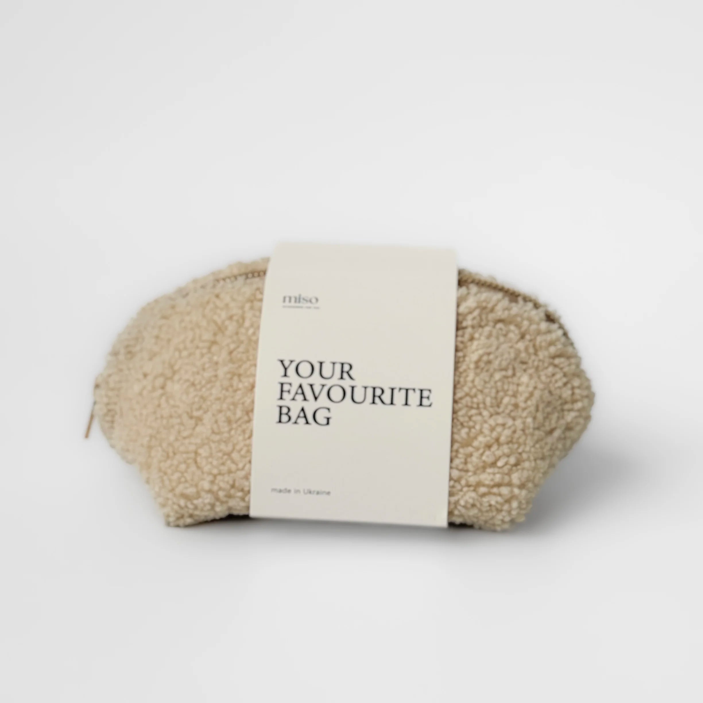 TEDDY cosmetic bag beige small