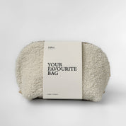 TEDDY white medium triangular cosmetic bag