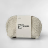 TEDDY white medium triangular cosmetic bag
