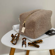 TEDDY cosmetic bag brown medium square