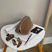 TEDDY brown medium triangular cosmetic bag