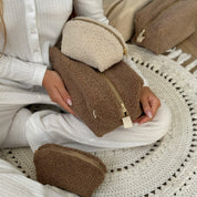 TEDDY cosmetic bag beige small