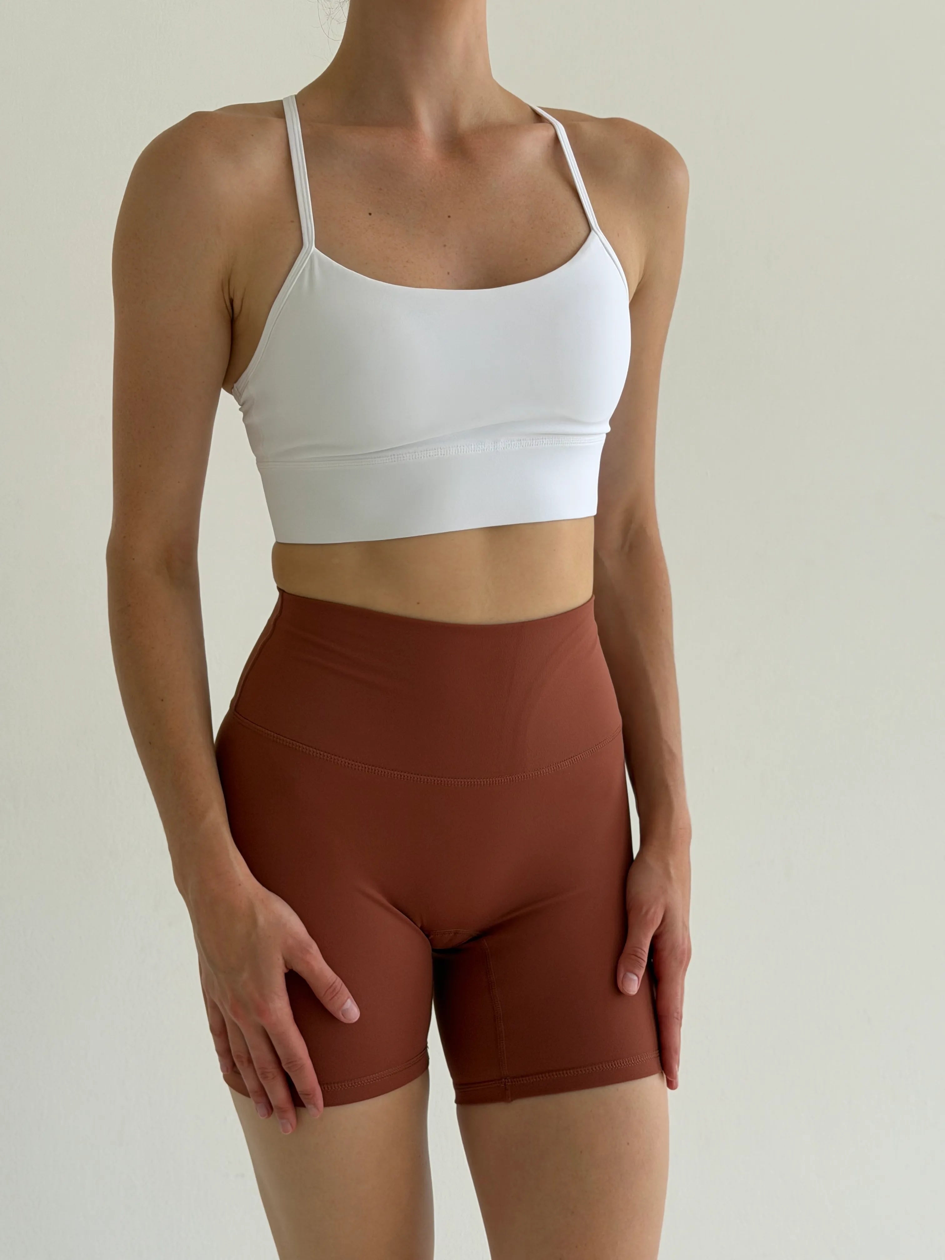 Yoga cycling shorts terracotta