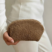 TEDDY brown medium triangular cosmetic bag