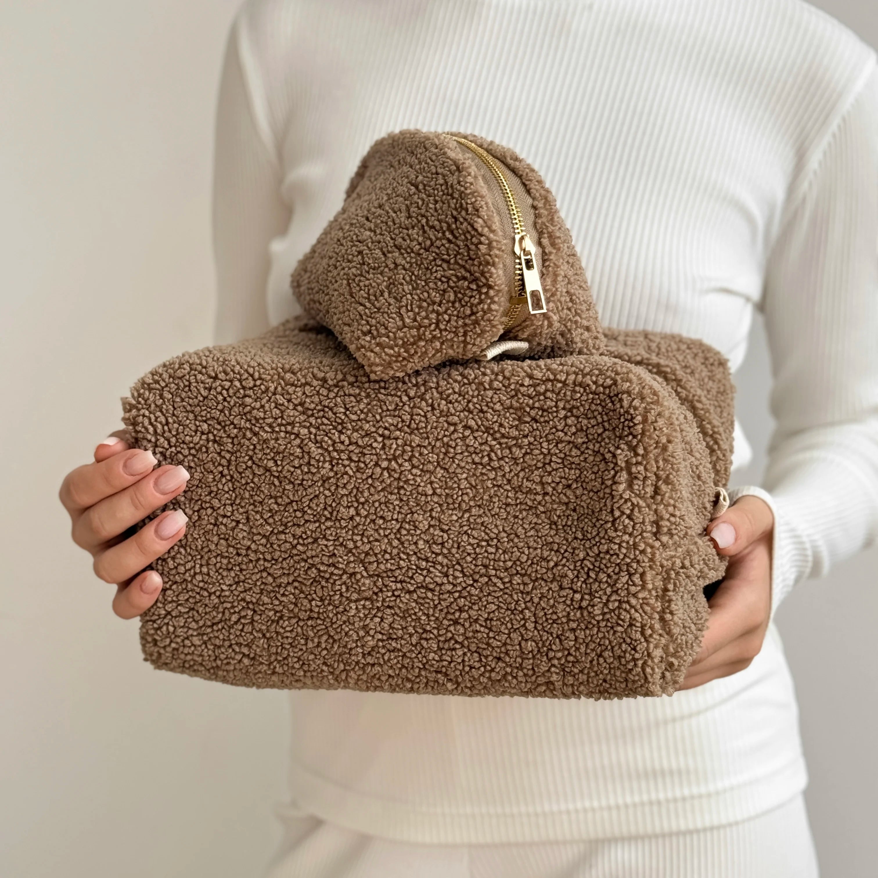 TEDDY cosmetic bag brown large