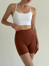 Yoga cycling shorts terracotta