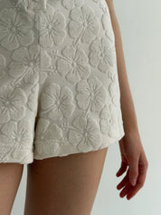 Terry jacquard jumpsuit, milky flower