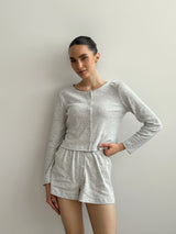Ribbed shorts gray