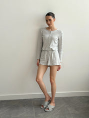 Ribbed longsleeve gray