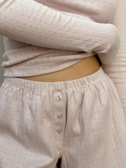 Ribbed shorts powder