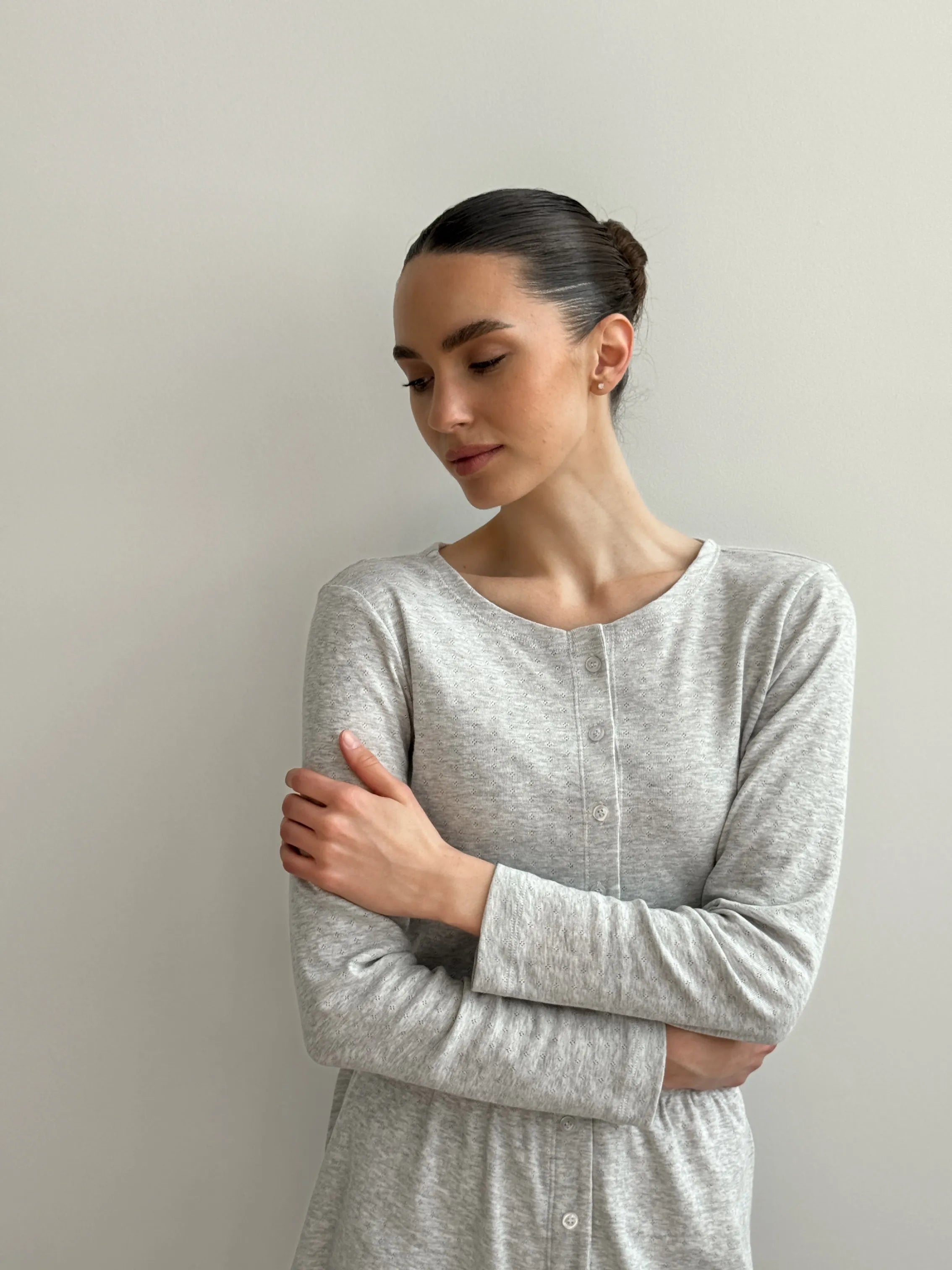 Ribbed longsleeve gray