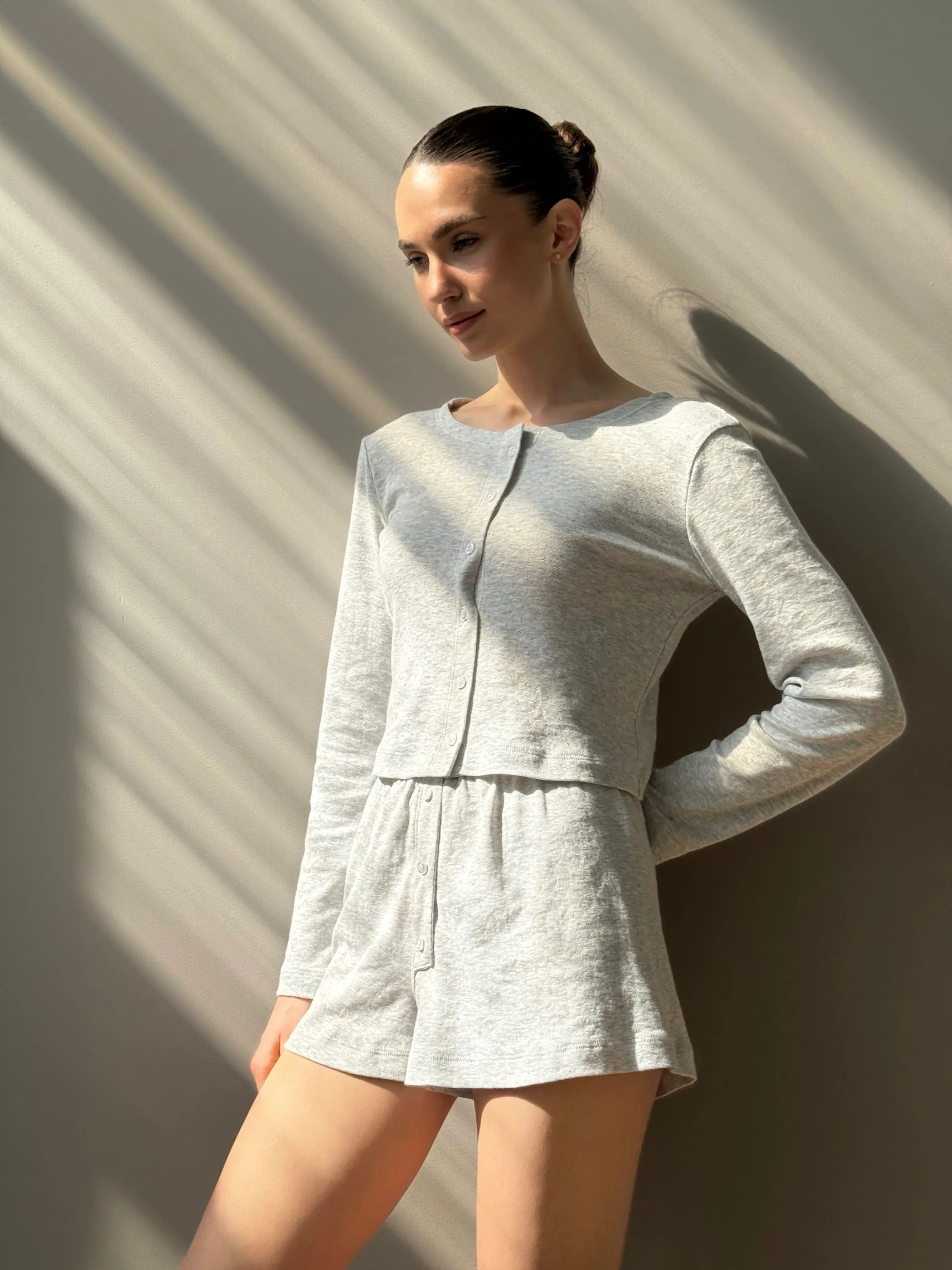 Ribbed longsleeve gray