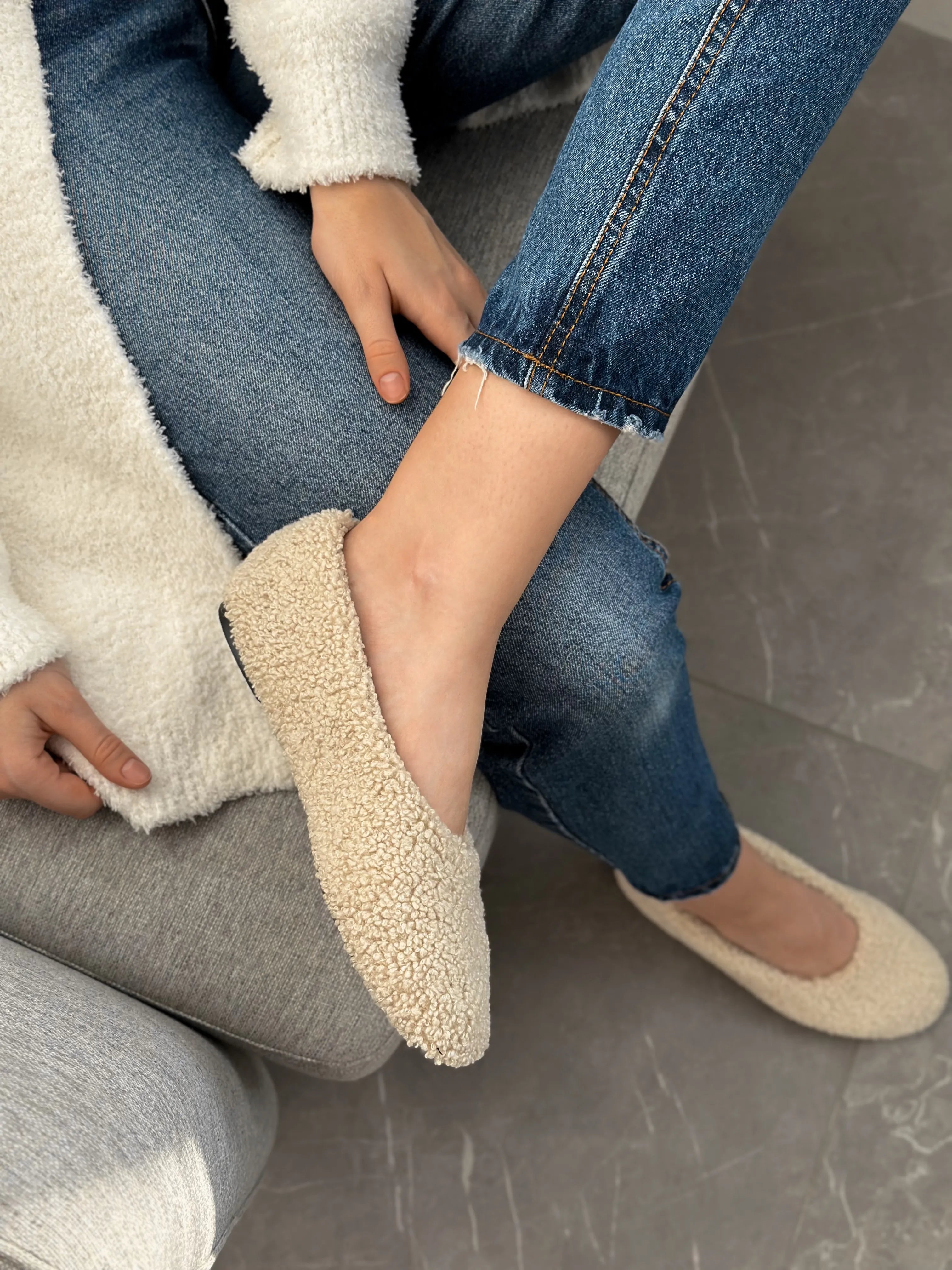 Shoes Women's ballet flats TEDDY milk