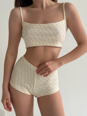 Ribana strappy top in milky rose