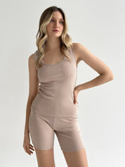 Tracksuits jersey rib beige