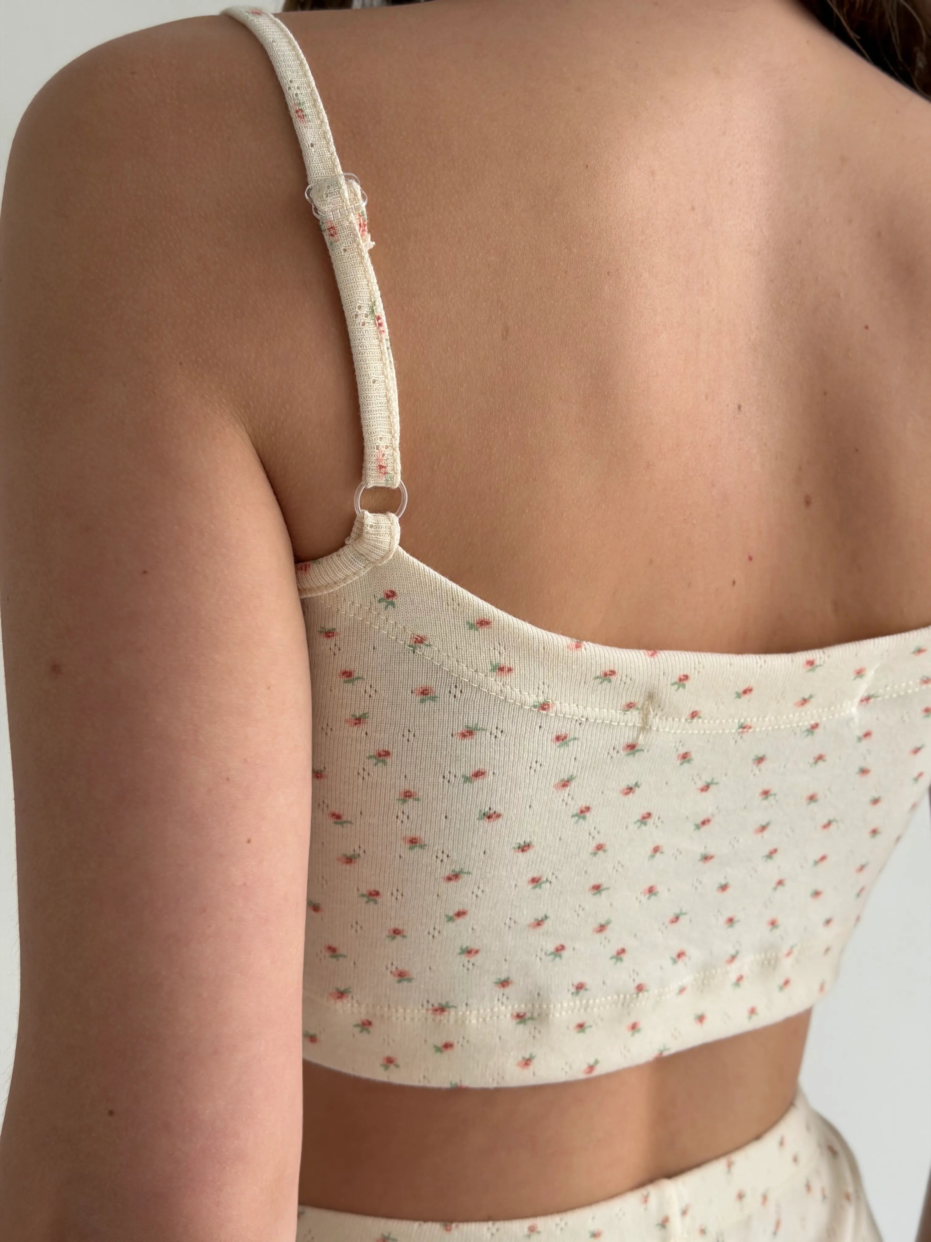 Ribana strappy top in milky rose