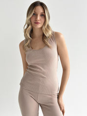 Tracksuits jersey rib beige