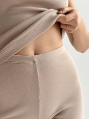 Tracksuits jersey rib beige