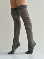 High lurex leggings gray