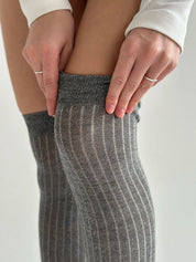 High lurex leggings gray