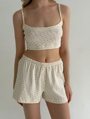Ribana strappy top in milky rose