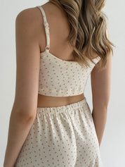 Ribana strappy top in milky rose