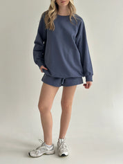 Cotton Shorts knitwear 3-thread blue