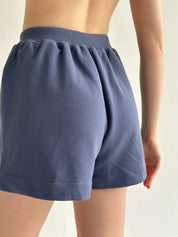 Cotton Shorts knitwear 3-thread blue