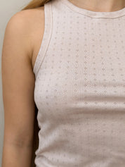 Soft Ribbed T-Shirt Powder