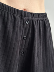 Ribbed shorts with a black gusset