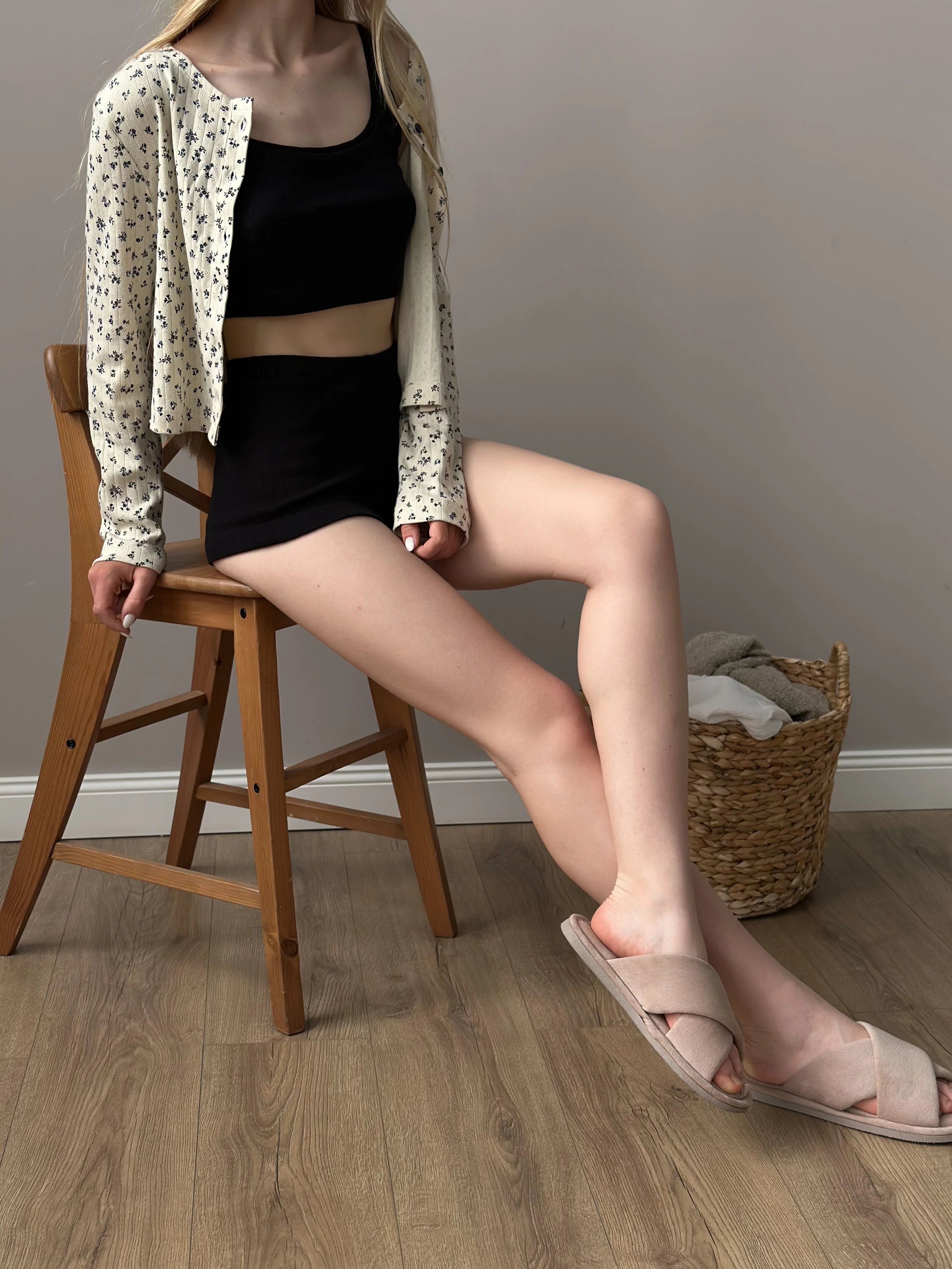 Ribbed mini shorts black