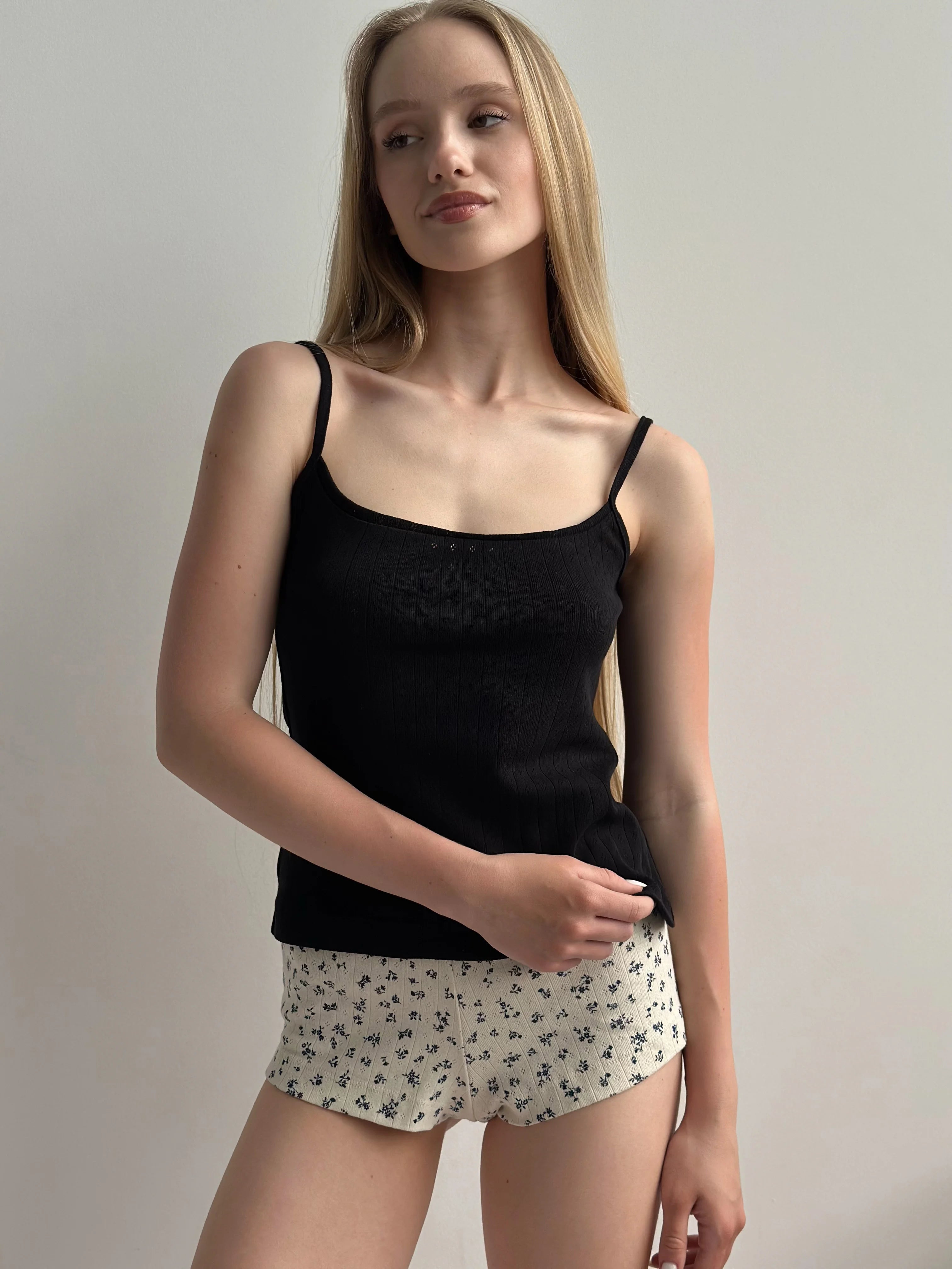 Ribbed T-shirt black