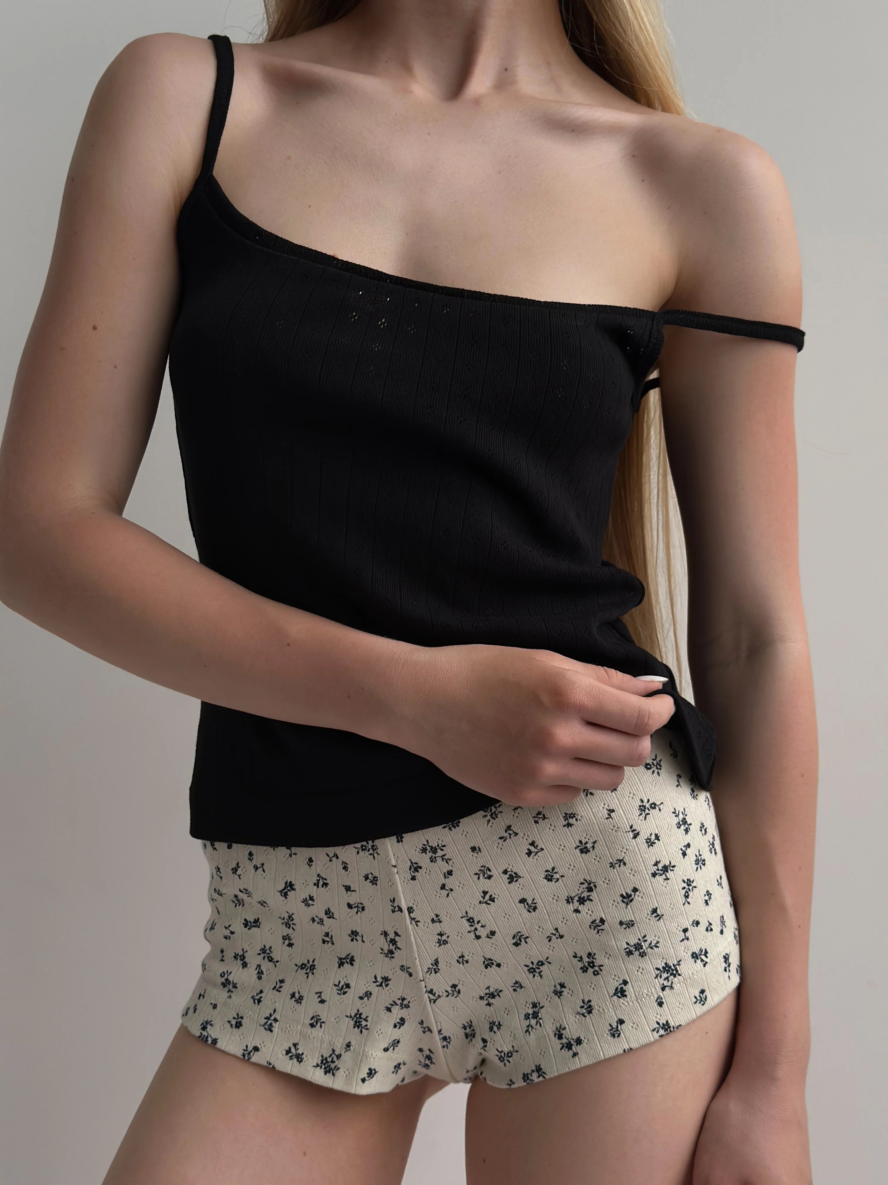 Ribbed T-shirt black