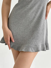 Ribbed sleep dress with anthracite scent