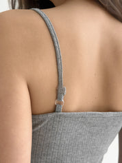 Ribbed sleep dress with anthracite scent