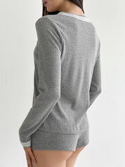 Ribana longsleeve anthracite (buttons)