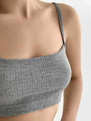 Ribana set Strappy top and Mini shorts anthracite