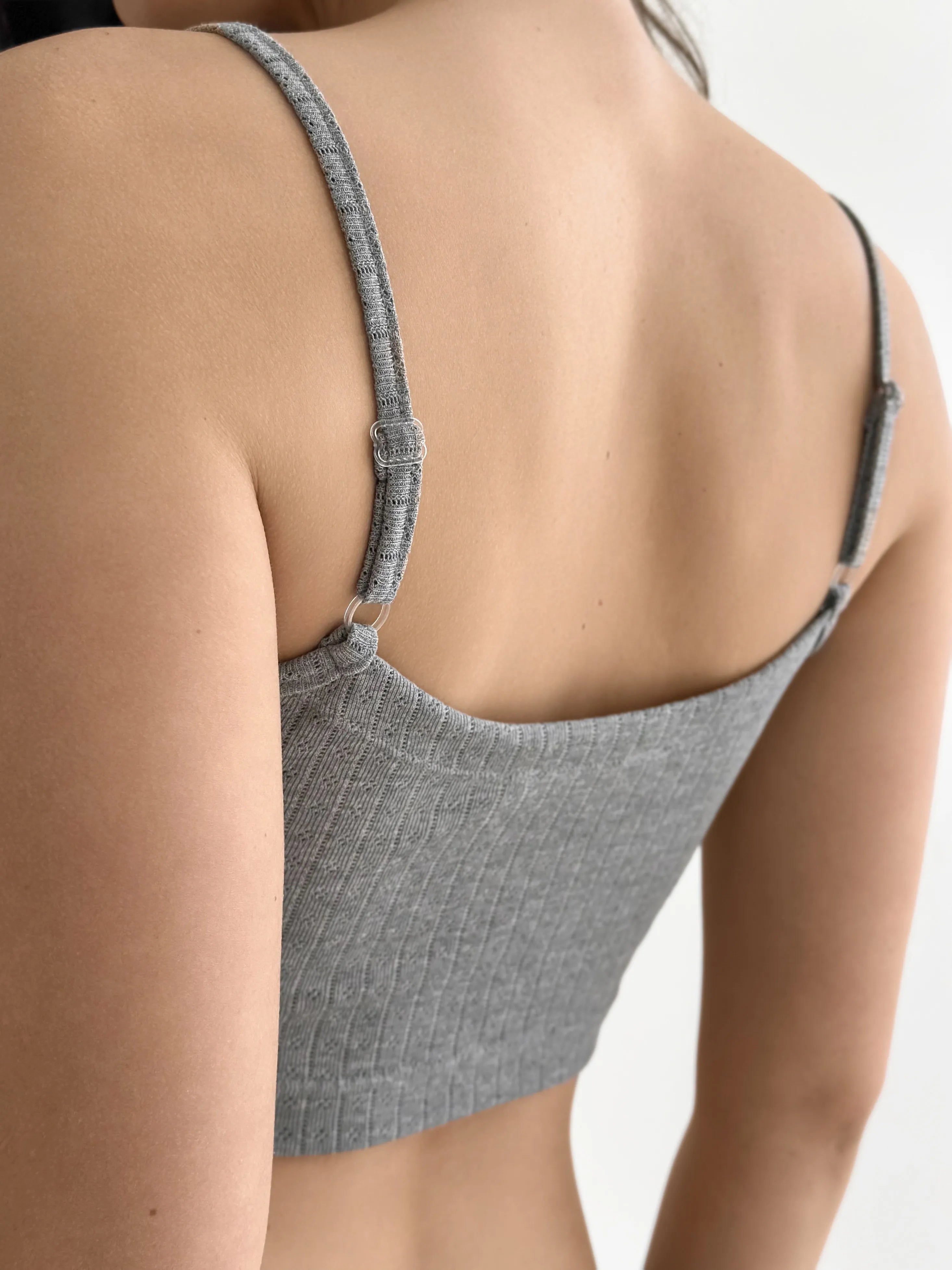 Ribana set Strappy top and Mini shorts anthracite
