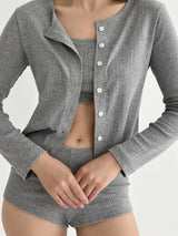 Ribana longsleeve anthracite (with button)