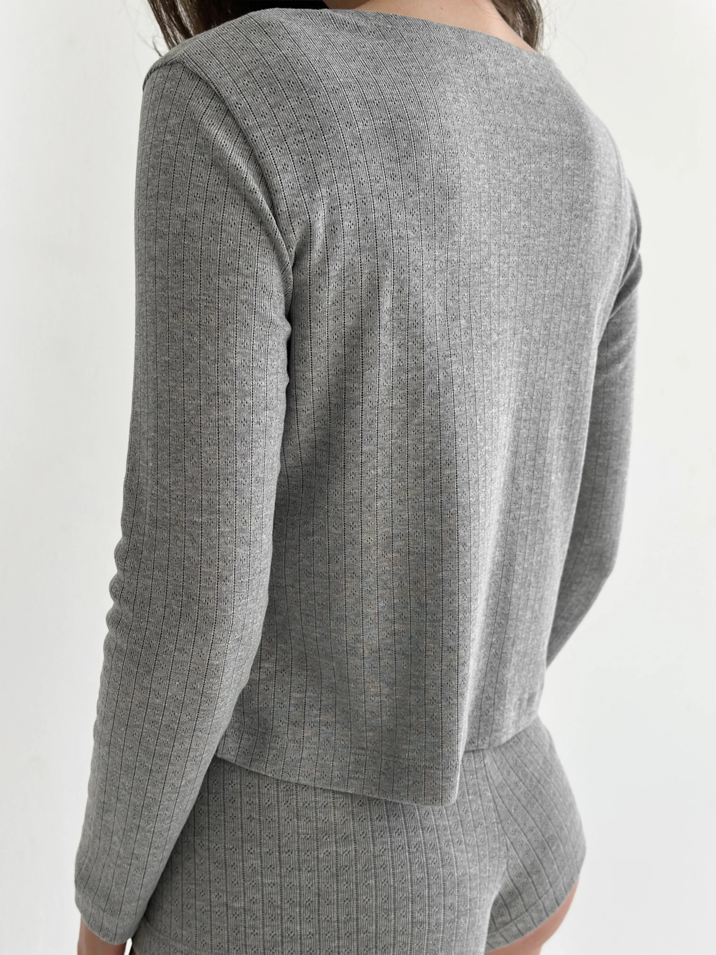 Ribana longsleeve anthracite (with button)