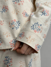 Flannel pajama set milky "twig"