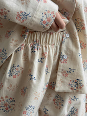 Flannel pajama set milky "twig"