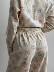 Flannel pajama set milky "twig"