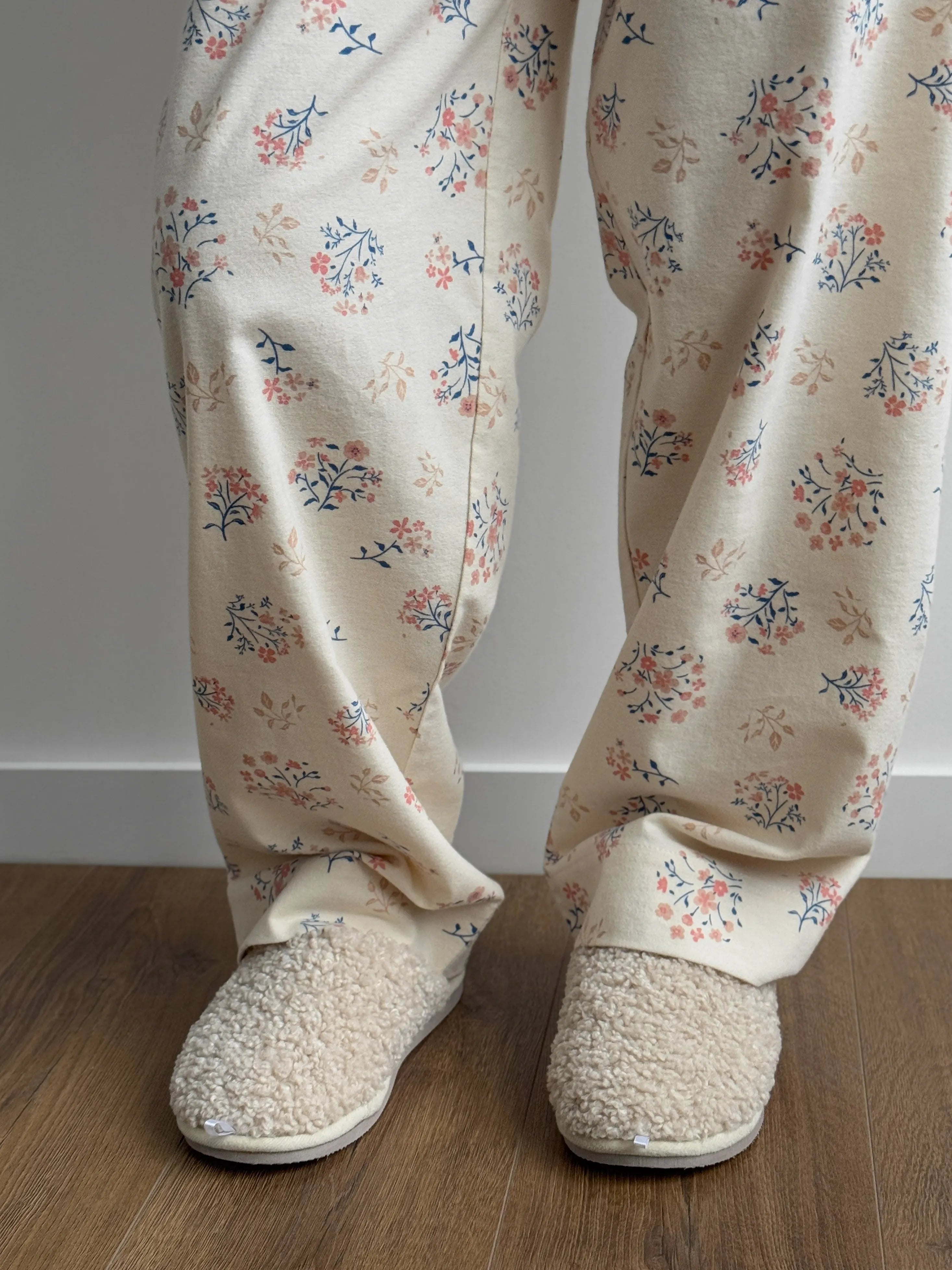 Flannel pajama set milky "twig"