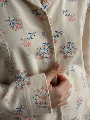 Flannel pajama set milky "twig"