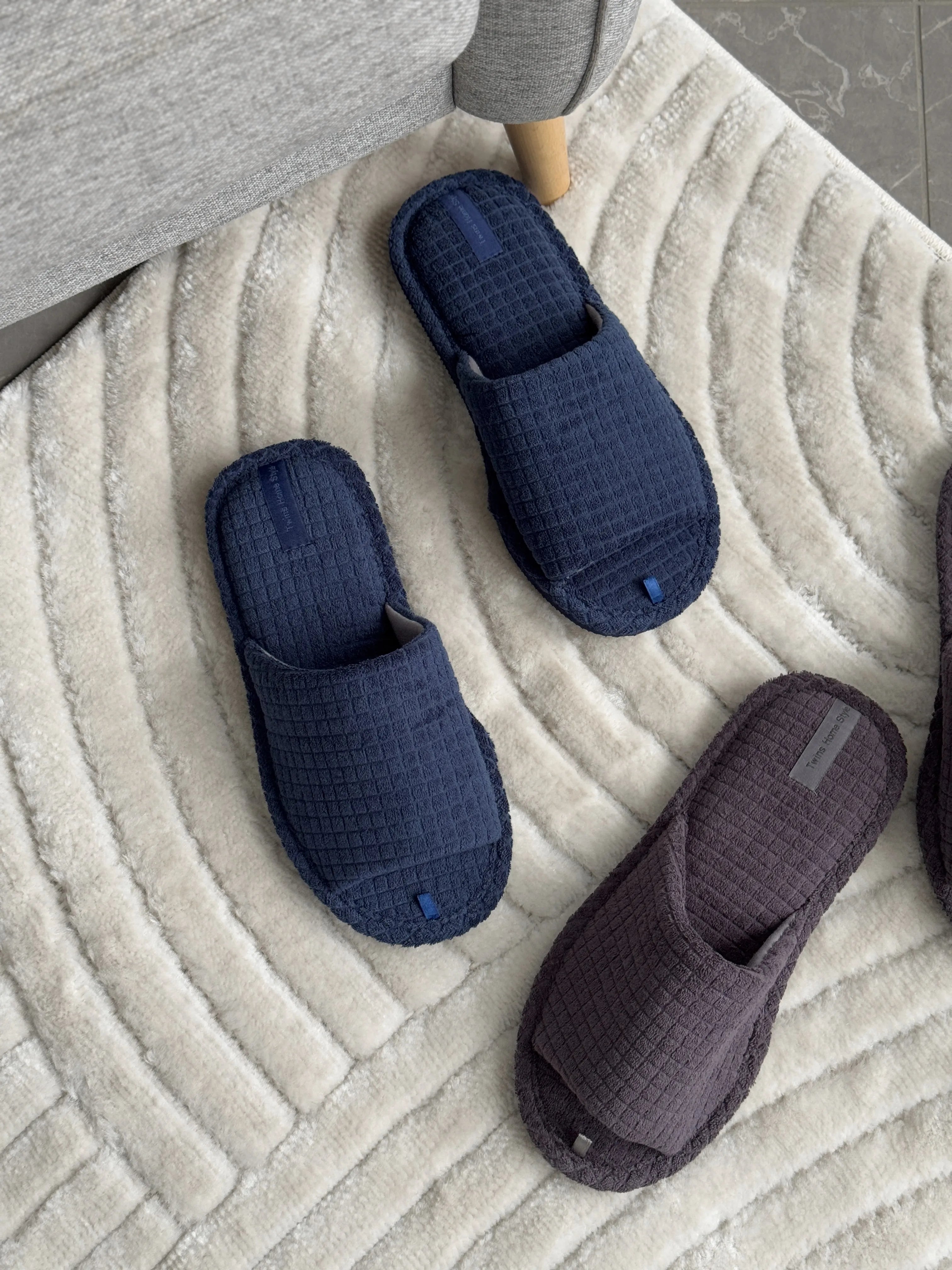 Men's slippers HS-VL terry blue