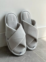 Women's slippers HS-VL velour GRAY